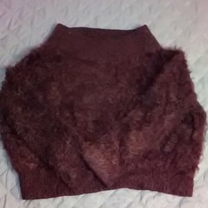 Women's express burgundy crop sweater